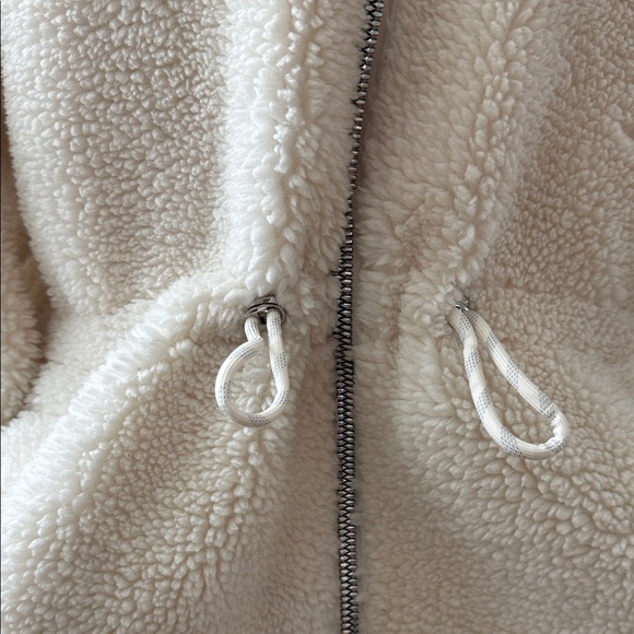 DKNY Cream Sherpa Zip Jacket - Picture 3 of 10